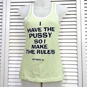 🔥Women's Funny Key West Lime Tank Top SZ Medium
